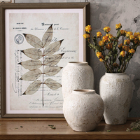 Vase en Argile Rétro Style Rustique Antique en Céramique Émaillée Bulles pour Décoration de Table Maison d'Art
