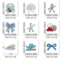 Nouveau bleu mer vague côtière Cowgirl broderie vêtements patchs personnalisé bleu dessin animé mer brodé fer sur Patch pour vêtements chapeaux