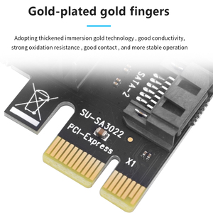 TISHRIC Sıcak Fırsat PCIe 1X - 2 Portlu SATA Genişletme Kartı, Önyükleme Fonksiyonlu Anahtarlı - Product Image 4