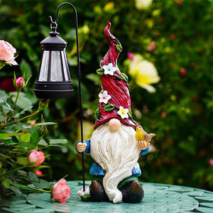 Statue de jardin de <span class=keywords><strong>lapin</strong></span> charmante avec lumière solaire, figurine de <span class=keywords><strong>lapin</strong></span> avec fleurs et <span class=keywords><strong>papillon</strong></span> lumineux - Product Image 3