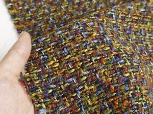 Nhập khẩu dệt nhà máy tùy chỉnh màu sợi len thô gai nhỏ thơm gió dệt vải Mùa Thu/Mùa Đông vải - Product Image 3