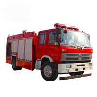 Camion de pompiers 6000L avec moteur Cummins 140HP, transmission rapide, 6 mètres cubes, double cabine, pour usage municipal