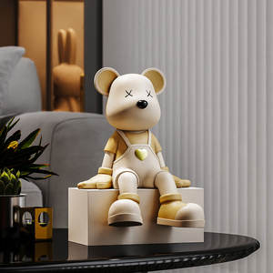 Adorno de Escritorio de Oso Violento, Artesanía de Resina Suave Pintada a Mano para Decoración del Hogar y Exteriores - Product Image 5