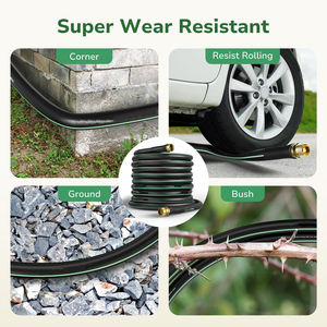 Садовый шланг 5/8 "100 футов, менее извилистый сверхмощный шланг для воды, прочный и гибкий шланг для наружного использования, для мытья автомобилей, для купания домашних животных - Product Image 5