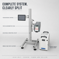 Machine de marquage laser UV Raywell 5W 10W 15W 355nm à refroidissement par eau, imprimante de codes de date et de logos personnalisés pour l'industrie cosmétique, du verre et de la céramique