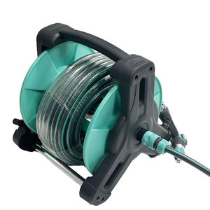 二合一花园室外软管卷盘车壁挂式重型软管卷盘手推车 - Product Image 3