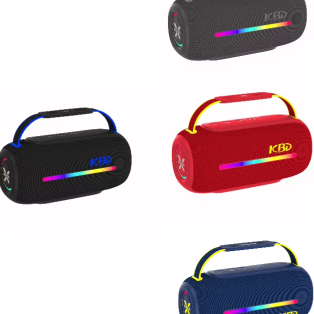 KBD-S04 Dual 18W 5.3" Speaker RGB TWS Portable Outdoor Wireless FM TF USB AUX Plastic 7200mAh Custom Logo