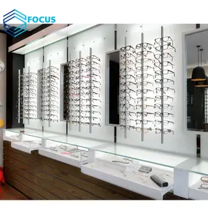 Gözlük vitrin ekipmanları optik vitrin kabinleri mobilya optik mağaza iç dekorasyon tasarımı