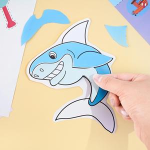 Scissor Practice Cut Paste Skills <b>Training</b> Create Ocean Animals Cute Cartoon Theme Activity <b>Book</b> - Product Image 3