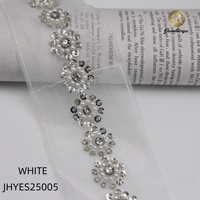 Dentelle de mariée ornée de strass pour robes tenue de soirée vêtements de mariage tissu élastique soluble dans l'eau pour organza