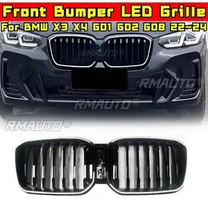 Grille de radiateur supérieure LED de course pour BMW X3 X4 X3M X4M G01 G02 G08 2022-2024, kit carrosserie de calandre avant de voiture - Product Image 4