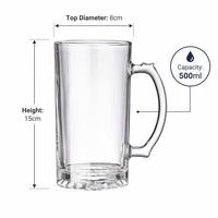 Verre à bière personnalisé avec logo, verre à bière transparent pour bar, fête, usage quotidien
