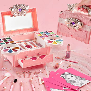 Trousse de <span class=keywords><strong>Maquillage</strong></span> Portable Tendance, Ensemble de Cosmétiques, Jouets de Beauté, Cadeaux d'Anniversaire pour Enfants, <span class=keywords><strong>Maquillage</strong></span> Lavable Spécial Peinture - Product Image 2
