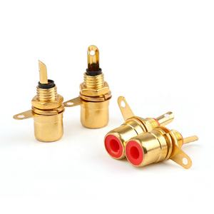 Venda quente banhado a ouro <span class=keywords><strong>RCA</strong></span> lotus Panel Mount Conector Fêmea para audio video - Product Image 1