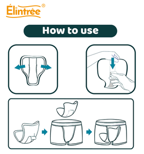 Elintree OEM Coussinets d'incontinence <span class=keywords><strong>urinaire</strong></span> masculins pour hommes Sous-vêtements jetables en tissu pour hommes Fournisseur en gros d'usine - Product Image 5