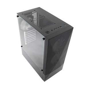 ATX PC trường hợp giữa tháp chơi game PC Trường hợp với sắt lưới phía trước cửa sổ USB3.0 * 1 + USB1.1 * 2 trường hợp máy tính màu đen - Product Image 5