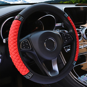 <span class=keywords><strong>37</strong></span> - 38 <span class=keywords><strong>CM</strong></span> anneau intérieur antidérapant <span class=keywords><strong>volant</strong></span> tapis de style de voiture pas d'anneau intérieur tresse douce sur la couverture de <span class=keywords><strong>volant</strong></span> de voiture - Product Image 3