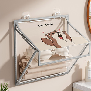 Waterproof Bathroom <b>Clothes</b> <b>Storage</b> Bag Wall Mounted Hanging Organizer Moisture Proof Towel Dustproof Shield - Product Image 4