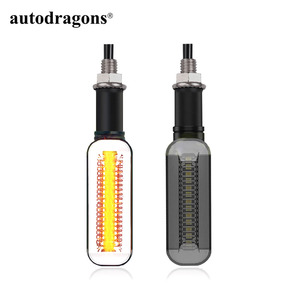 Motorcycle Indicators Flowing Amber Turn Signal <b>Lights</b> Blinkers Blue DRL Daytime Running <b>Light</b> - Product Image 4