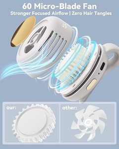 <span class=keywords><strong>Ventilateur</strong></span> Électrique Portable Mini Sans Pales Coloré à Trois Vitesses, Alimenté par Batterie, Rotatif à 360°, à Clipser pour l'Extérieur, Idéal pour l'Été - Vente en Gros - Product Image 6