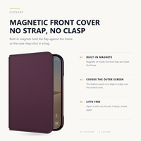 Casing Lipat iPhone Duo Kulit PU Engsel Magnetik Penyangga Lipat Tipis Pelindung Grosir