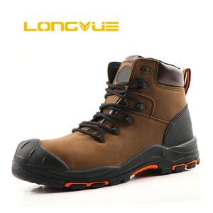 Chaussures de sécurité antistatiques à embout composite, chaussures de travail industrielles sans métal, bottes de travail pour hommes, chaussures de sécurité marron - Product Image 1