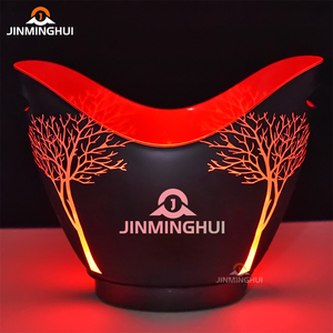 Không có moq nóng bán hộp đêm thanh acrylic nhựa Sâm banh mát có thể sạc lại với điều khiển từ xa dẫn Xô đá cho bữa tiệc - Product Image 4