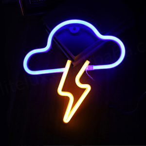 Letrero de Neón con Efecto de Rayo LED, Espejo con Efecto de Luz Decorativa, Tira de LED Flexible, Tira de Luz de Silicona de Neón - Product Image 2