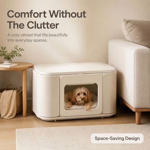 Mesa Auxiliar Moderna Estilo Crema para Gatos, Nido Multifuncional para Mascotas, Mesa Auxiliar para Compartir con Humanos y Mascotas, Mueble para Gatos Pequeños - Product Image 4