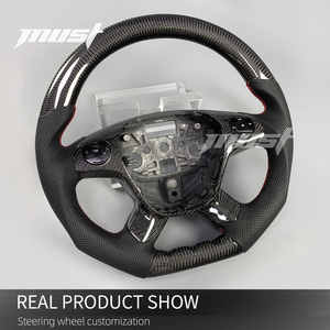 Volant sport en fibre de carbone noir personnalisé pour <span class=keywords><strong>Ford</strong></span> Transit <span class=keywords><strong>Connect</strong></span> Wagon <span class=keywords><strong>XL</strong></span> XLT Custom <span class=keywords><strong>Tourneo</strong></span> 2013-2019 - Product Image 3