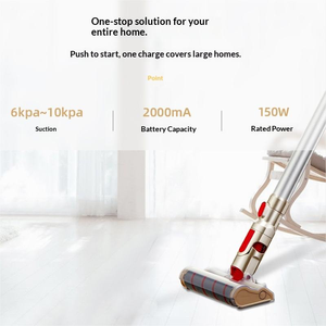 Aspiradora Eléctrica Inalámbrica de Mano, Alta Potencia, Motor con Cepillo, Filtro HEPA, Sin Bolsa, para Pisos de Madera en el Hogar - Product Image 2