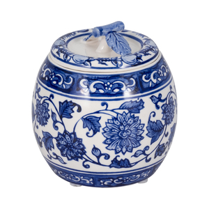 Candela Profumata in Ceramica con Coperchio, Design Chinoiserie, Votiva a Colonna per Interni ed Esterni, Decorazione per la Casa - Product Image 2
