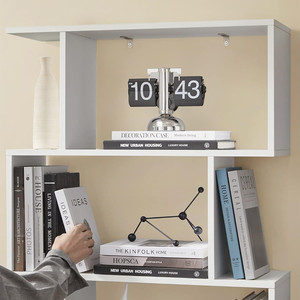 Étagère à livres de style moderne pour salon, chambre à coucher, bureau, <span class=keywords><strong>blanc</strong></span>, 24 x 70 x 191 <span class=keywords><strong>cm</strong></span>, bibliothèque à 6 niveaux, séparateur de pièce pour la maison - Product Image 5