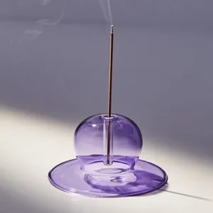 Hitze beständiger Weihrauch halter aus hochboro silikat iertem Glas