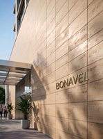 Revêtement mural en travertin jaune effet four MCM, placage de pierre flexible ultra-mince et léger pour murs intérieurs et extérieurs