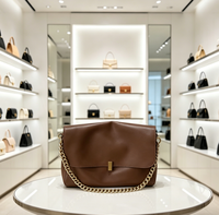 Grand sac à bandoulière pour femme de style postier avec compartiment intermédiaire en cuir véritable et double bandoulière