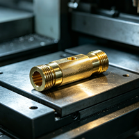 Custom Drawing Supported CNC Machined Brass Fittings Thread Connector Screw Nut Hook Hardware Components with Broaching