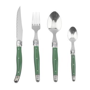 Ensemble de couverts en acier inoxydable de vente chaude ensemble de <span class=keywords><strong>fourchette</strong></span> <span class=keywords><strong>et</strong></span> de cuillère de <span class=keywords><strong>couteau</strong></span> de <span class=keywords><strong>Laguiole</strong></span> français avec la poignée en plastique d'ABS - Product Image 4