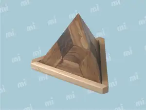 Giocattolo promozionale all'ingrosso dalla cina giocattolo di puzzle del gioco del rompicapo della scatola della piramide iq educativo in legno