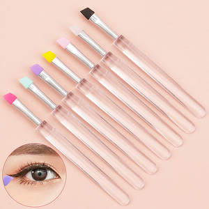 Soft Silicone Eyebrow Eyeliner Makeup Brush With Cap for Women Makeup Tool - Product Image 1