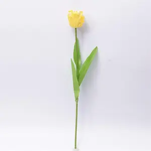 Bestseller Hochzeit dekorative Pu Real Touch Blumen künstliche Tulpen weiße künstliche Blume