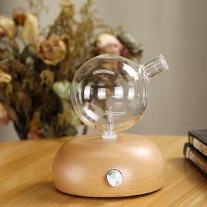 Difusor de Aroma de Vidrio YXKX-014 de 0.5L con Base de Madera, Luz LED, Tipo Niebla, Alimentación USB, Uso Doméstico y Comercial - Product Image 3