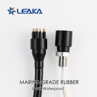 Konektor Bawah Air 10 Pin Kompatibel SubConn, Male & Female 10A 600V IP69, Kabel Berlapis Emas Stainless Steel, Kedap Air, Bentuk Bundar
