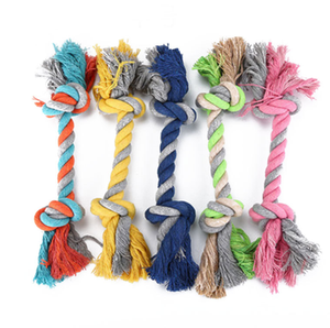 Luxury Multi-Color Cotton Rope Knot Rope Dog <b>Toys</b> Puppy Chew <b>Toy</b> with Cotton for Play and Training - Product Image 2