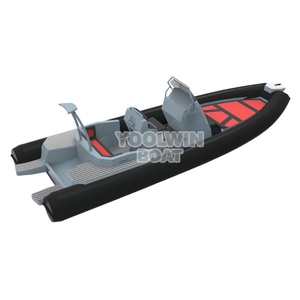 เรืออลูมิเนียมแบบมีโครงสร้างเสริมแรง (RIB) รุ่น Sp680/660 พร้อมพื้นไฟเบอร์กลาสแบบกำหนดเอง รองรับผู้โดยสาร 14 คน พร้อมคอนโซลกลาง และเครื่องยนต์นอกเรือทรงพลัง เหมาะสำหรับการล่องเรือและตกปลา - Product Image 4