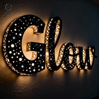 Enseigne lumineuse LED personnalisée, lettres rétroéclairées LED, panneaux LED pour entreprises, enseignes lumineuses LED pour intérieur et extérieur, lettres en relief