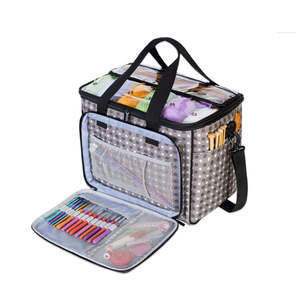 Caja de Herramientas de Costura <span class=keywords><strong>para</strong></span> el Hogar, Kit de Costura con Dedal, Suministros de Costura, Bolsa de Almacenamiento, Bolsa de Transporte <span class=keywords><strong>para</strong></span> Costura, Maletín de Costura Portátil - Product Image 1