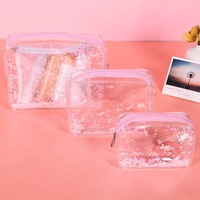 Vente chaude Nouveau Produit Petits Sacs De Maquillage À Paillettes Claires Ensemble Étanche Transparent Clair Cosmétique Sac Pochette pour Sac À Main