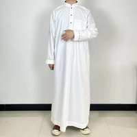 Dernier Uomo Pyjama Homme Décontracté Blanc Kurta Aniti Statique Tissu Arabe Khaleeji Jalabiya Pyjama Arabe Design Thobe pour Mariage Maroc