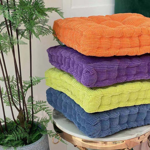 Coussin de siège carré extra doux en coton pour soulager la pression, coussin de chaise de bureau, soutien des fesses, épaissi, couleur unie, utilisation toutes saisons - Product Image 2